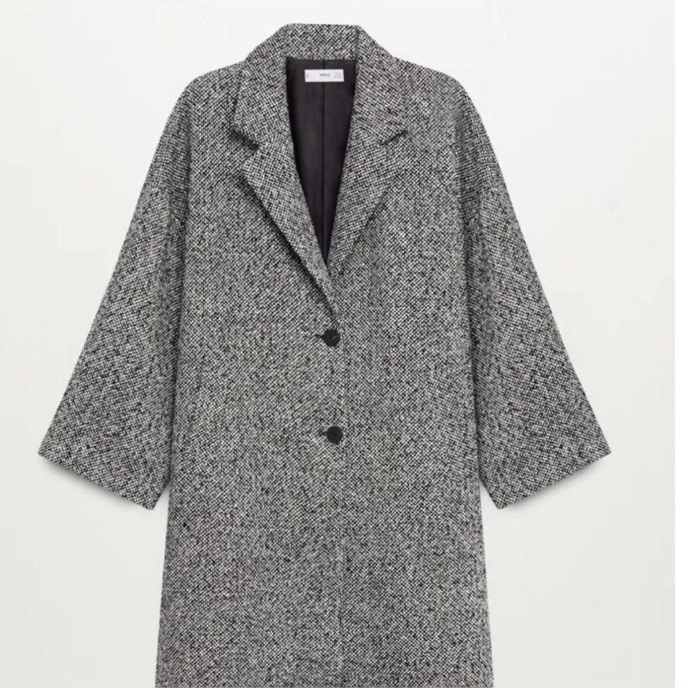 Mango Oversized grey wool coat #wintercoat